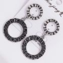 Серьги№1423 Bulgari с висюлькой.