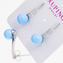 Серьги Xuping№1362 оптом под серебро с шариком.