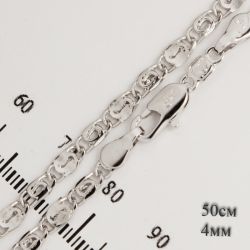 Цепочка Xuping№804 50 см оптом под серебро плетение улитка.