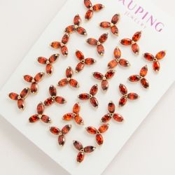 Гвоздики Xuping№1677 оптом в форме цветочка с камнями.