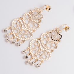 Серьги Xuping№1871 оптом ажурные с сердечками.
