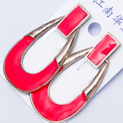 Серьги№2277 оптом овалы с розовым напылением