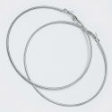 Серьги-кольца№1642 8.5 см цена за 12 шт оптом белого цвета.