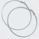 Серьги-кольца№1643 7.5 см цена за 12 шт оптом белого цвета.