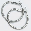 Серьги-кольца№1649 2.5 см цена за 12 шт оптом белого цвета.
