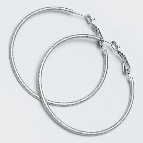 Серьги-кольца№1652 4.5 см цена за 12 шт оптом белые.