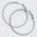 Серьги-кольца№1652 4.5 см цена за 12 шт оптом белые.