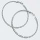 Серьги-кольца№1654 6.5 см цена за 12 шт оптом белые.