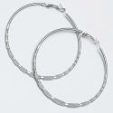 Серьги-кольца№1654 6.5 см цена за 12 шт оптом белые.