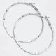 Серьги-кольца№1655 6.5 см цена за 12 шт оптом белые.