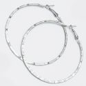 Серьги-кольца№1655 6.5 см цена за 12 шт оптом белые.