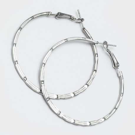 Серьги-кольца№1656 4.5 см цена за 12 шт оптом белые.