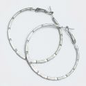 Серьги-кольца№1656 4.5 см цена за 12 шт оптом белые.