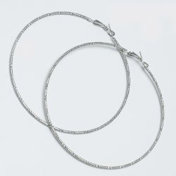 Серьги-кольца№1658 8.5 см цена за 12 шт оптом белые.