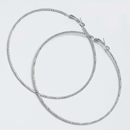 Серьги-кольца№1658 8.5 см цена за 12 шт оптом белые.