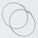 Серьги-кольца№1658 8.5 см цена за 12 шт оптом белые.