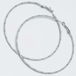 Серьги-кольца№1659 7.5 см цена за 12 шт оптом белые.