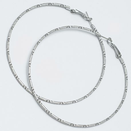 Серьги-кольца№1659 7.5 см цена за 12 шт оптом белые.