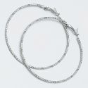 Серьги-кольца№1660 6.5 см цена за 12 шт оптом белые.