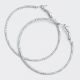 Серьги-кольца№1661 5.5 см цена за 12 шт оптом белые.