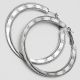 Серьги-кольца№1663 5.5 см цена за 12 шт оптом белые.