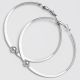 Серьги-кольца№1665 5.5 см цена за 12 шт оптом белые.