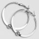 Серьги-кольца№1666 4.5 см цена за 12 шт оптом белые.