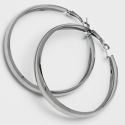 Серьги-кольца№1667 5.5 см цена за шт оптом белые.