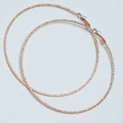 Серьги-кольца№1685 6.5 см цена за 12 шт оптом под золото.