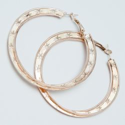 Серьги-кольца№1689 5 см цена за шт оптом под золото.