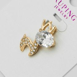 Кулон Xuping№1091 оптом под золото с большим белым цирконом.