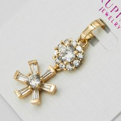 Кулон Xuping№1096 оптом краб с белыми цирконами.