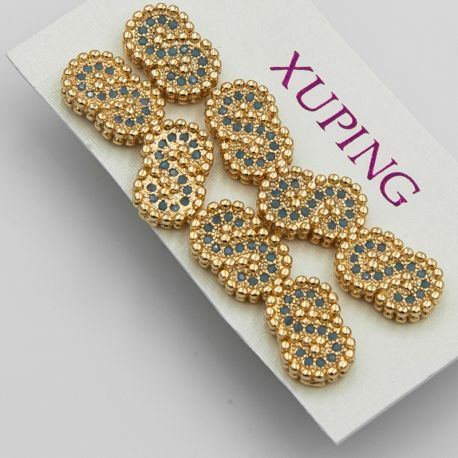 Гвоздики Xuping№239 оптом 4 пары в форме знака бесконечности.