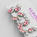 Гвоздики Xuping№241 оптом 4 пары бабочки с эмалью.
