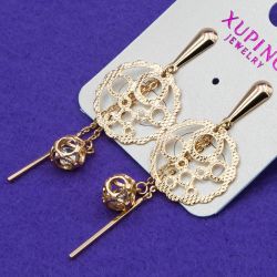 Серьги Xuping№813 висюльки с шариками медицинское золото