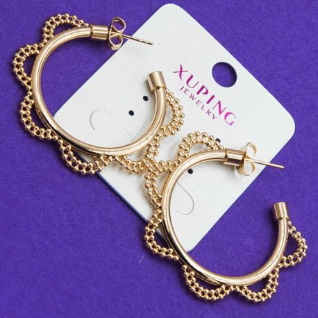 Серьги Xuping№903 ажурные кольца ксюпинг интернет магазин купить оптом