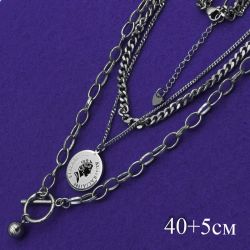 Цепочка Xuping№307 40см+5+5 белая многослойная цепочка медицинское золото купить оптом