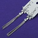 Серьги№2720 с цветочками длинные в интернет магазине оптом.