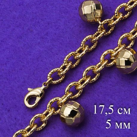 Браслет Xuping№192 17.5 см звено в звено недорого в интернет-магазине оптом.