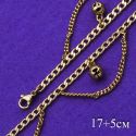 Браслет Xuping№193 17 + 5 см панцирь с висюльками от производителя оптом.