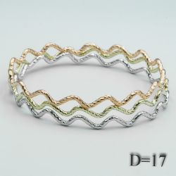 Браслет Xuping№204 диаметр 17 см зигзаг бижутерия Харьков оптом.
