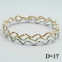 Браслет Xuping№204 диаметр 17 см зигзаг бижутерия Харьков оптом.