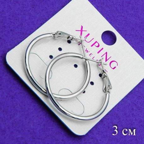 Серьги Xuping№1151 3 см кольца от производителя оптом.