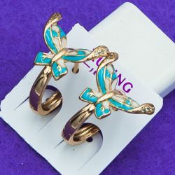 Серьги Xuping№1245 бабочки от производителя недорого оптом.