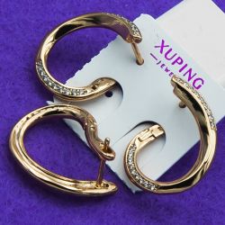 Серьги Xuping№1249 оптом геометрической формы купить медзолото оптом харьков