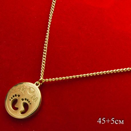 Цепочка Xuping№504 45 + 5 см с кулоном "мама" бижутерия Харьков оптом.