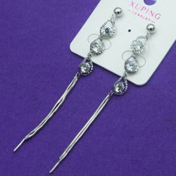 Серьги Xuping№1363 висюльки белого цвета 