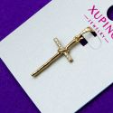 Крестик Xuping№185 с белыми цирконами медзолото оптом недорого 