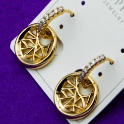 Серьги Xuping№1378 ажурные висюльки медзолото оптом купить