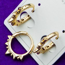 Серьги Xuping№1383 колечки с шипами медзолото оптом от производителя